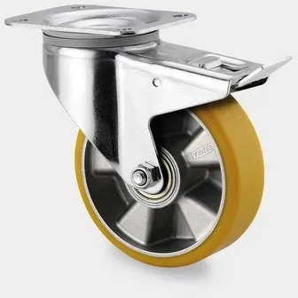 Polyurethanrad TENTE, drehbar mit Bremse, 160 mm