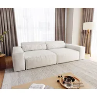 DeLife Big-Sofa Sirpio XL 270x130 cm Bouclé Creme-Weiß, Big Sofas - 2 Jahre Gewährleistung - mind. 14 Tage Rückgaberecht