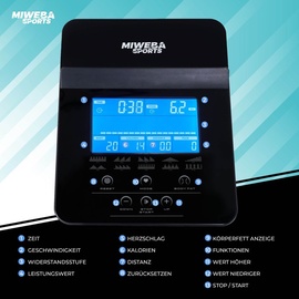 MIWEBA Sports Ergometer ME500, Fahrradergometer, sitzend, 14 kg Schwungmasse (Schwarz)