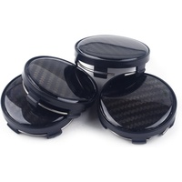 EIMINB Autoteile, 4er-Pack Auto-Nabenkappen (schwarz), passend für Felge mit 58–60 mm Radlöchern
