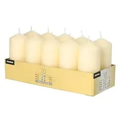 10 PAPSTAR Stumpenkerzen creme