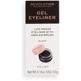 Revolution Beauty Makeup Revolution Gel Eyeliner Pot Gel-Eyeliner mit Pinselchen Farbton Black 3 g