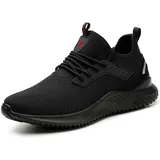Furuian Sicherheitsschuhe Herren Leicht Arbeitsschuhe Damen rutschfest Stahlkappen Schutzschuhe Atmungsaktiv Sportlich Sneaker - 48 EU