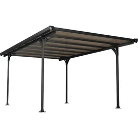 CANOPIA Carport MODENA 5000 5,04 x 3,00 m schwarz inkl. Regenrinne