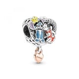 PANDORA Disney Ohana Lilo & Stitch Inspiriertes Charm aus Sterling-Silber und 14 Karat rosévergoldeter Metalllegierung mit Cubic Zirkonia, 781682C01