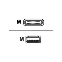 PARAT USB-Kabel - USB bis USB-C - 50 cm - Schwarz