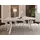 WFL GROUP Runder Esstisch 100 x 77 x 100 cm beige