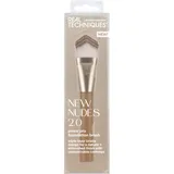Real Techniques New Nudes 2.0 Foundation Brush, Triple-Layered Face Brush for Liquid Foundation & Tinted Moisturizer, Seamless Blending, Cruelty-Free, 1 Count