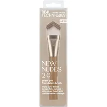 Real Techniques New Nudes 2.0 Foundation Brush, Triple-Layered Face Brush for Liquid Foundation & Tinted Moisturizer, Seamless Blending, Cruelty-Free, 1 Count