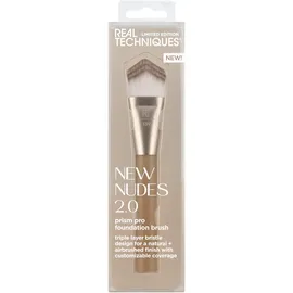 Real Techniques New Nudes 2.0 Foundation Brush, Triple-Layered Face Brush for Liquid Foundation & Tinted Moisturizer, Seamless Blending, Cruelty-Free, 1 Count