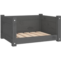 vidaXL Hundebett Grau 55,5x45,5x28cm Massivholz Kiefer Hundekorb Hundesofa