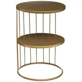 Wellhome - Dekorativer Tisch für den Innenbereich, goldfarben, 3 Ebenen, 52 cm, Gold,