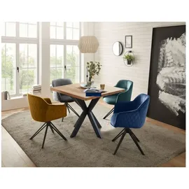 Stolkom EMMA Armlehnstuhl drehbar 180 ° Metall/Samtstoff