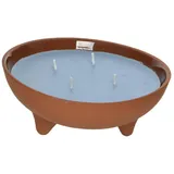 MARELIDA Duftkerze CITRONELLA in Tonschale 4 Dochte für Garten Balkon