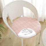 RZYW Rund Stuhlkissen 6er 4er 2er Set Weiche Sitzkissen Rund Waschbar Sitzkissen Stuhl rutschfest Sitzpolster Outdoor Stuhlauflage Bodenkissen für Küche Esszimmer Garten Büro,Lightpink,2er Set 30cm