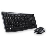 Logitech MK270 Kabelloses Set mit Tastatur und Maus für Windows, Griechisches Layout - Schwarz