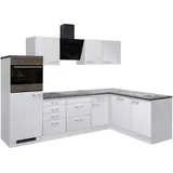 Flex-Well FlexWell Eckküche, Weiß, Kunststoff, 7 Schubladen, einmalig seitenverkehrt montierbar, nur wie online abgebildet bestellbar, 280x170 cm,