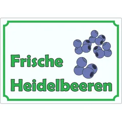 Werbeaufkleber Aufkleber Heidelbeeren A8 (52x74mm)
