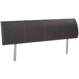 Home4You Kopfteil Polsterkopfteil, Anthrazit | 140 cm | Webstoffbezug