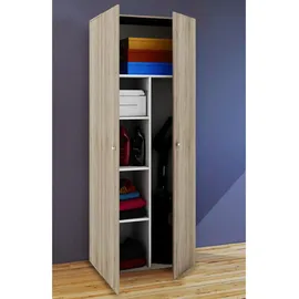 VCM Holz-Besenschrank 6 Fächer Maße ca. B. 70 x 178 x T. 40 cm