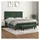 vidaXL Boxspringbett 180 x 200 cm Dunkelgrün