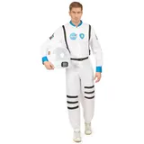 JADEO Kostüm Raumfahrer Kostüm Astronaut weiss-schwarz-blau weiß L