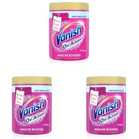 Vanish Oxi Action Pulver Pink – 1 x 1,125 kg – Fleckenentferner und Wäsche-Booster Pulver ohne Chlor – Für bunte Wäsche (Packung mit 3)
