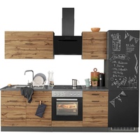 Held MÖBEL Küchenzeile »Trier«, mit E-Geräten, Breite 270 cm, grau