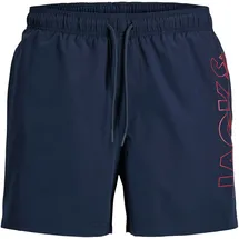 Jack & Jones PlusSize Badeshorts JPSTMAUI WAVE LOGO Blau 4XL