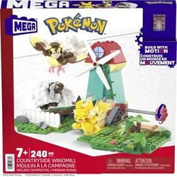 MEGA HKT21 Pokémon Windmühlen-Farm mit Pickachu, Konstruktions-Spielzeug mit Figuren