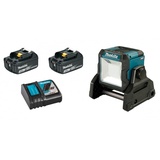 Makita ML003G + 2x 3Ah Akku + Ladegerät LED-Akku-Baustrahler 14,4, 18V, 40V