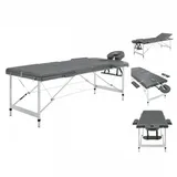 vidaXL Massagetisch mit 3 Zonen Aluminiumrahmen Anthrazit 186×68 cm