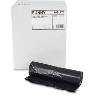 Funny Müllsäcke, schwarz, 240 l, Typ 100, 1er Pack (1 x 75 Stück)