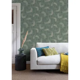 Rasch Textil Vliestapete Grafik 53 X 1005 cm - Dunkelgruen