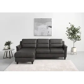 sit&more Ecksofa SIT & MORE "Farö L-Form", grau (anthrazit), B:234cm H:90cm T:168cm, Sofas, Ecksofa, inklusive Federkern, wahlweise mit Bettfunktion und Bettkasten