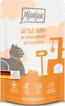 Katzen - Nassfutter MJAMJAM Cat Adult Huhn & Möhrchen