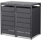 ML-Design Mülltonnenbox 132 x 80 x 120 cm anthrazit