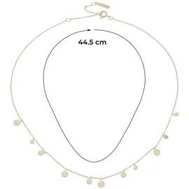 ANIA HAIE N005-01G Halskette mit kleinen Scheiben Anhängern Silber/Gelbgold