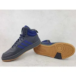 adidas Hoops 3.0 Mid Winterized Carbon / Dark Blue / Gum 45 1/3