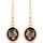 vira jewels Ohrhänger Vira Jewels rot vergoldet Rauchquarz 925 Silber one-size