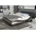 SalesFever Polsterbett, 180 x 200 cm | LED-Beleuchtung Kunstleder Design Bett in moderner Form, schwarz