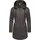 Ragwear Damen, Übergangsjacke leichte Jacke lang wasserdicht mit abnehmbarer Kapuze Dakkota II Dark Grey Melange Gr. M (38), grau (dunkelgrau), Obermaterial: 100% Polyester. Innenfutter: 100% Polyester, tailliert ca.