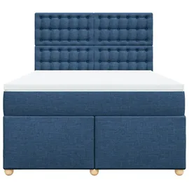 vidaXL Boxspringbett 140 x 200 cm Blau