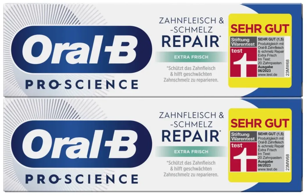 Oral-B Pro-Science Zahnfleisch & -schmelz Repair Extra Frisch Doppelpack Zahncreme 2x75ml 150 ml