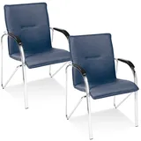 NOWY STYL 2 Nowy Styl Besucherstühle Samba SAMB CR SP06 1.043 blau Leder