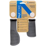 Herrmans Nucore Town Wave Fahrradgriffe 130/90mm, Ø 22mm, grau