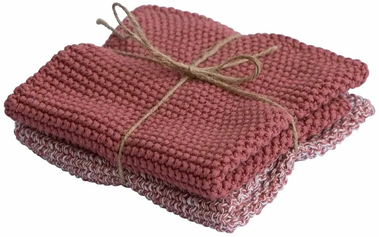 Pichler 2er Pack Baumwoll Spültücher Lola 2x 27x27 cm | koralle - rot