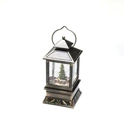 Konstsmide LED Wasserlaterne, "Weihnachtsmarkt", braun, wassergefüllt, 1 warm weiße Diode, batteriebetrieben, Innen - 4356-000