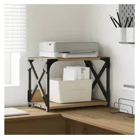 vidaXL Druckerständer Artisan-Eiche 44 x 26 x 31,5 cm Holzwerkstoff, Büro, rechteckiger Druckerständer, viel Stauraum für den Schreibtisch, kompakte Ablage für den Arbeitsplatz