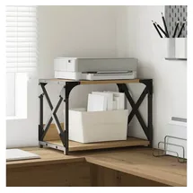 vidaXL Druckerständer Artisan-Eiche 44 x 26 x 31,5 cm Holzwerkstoff, Büro, rechteckiger Druckerständer, viel Stauraum für den Schreibtisch, kompakte Ablage für den Arbeitsplatz